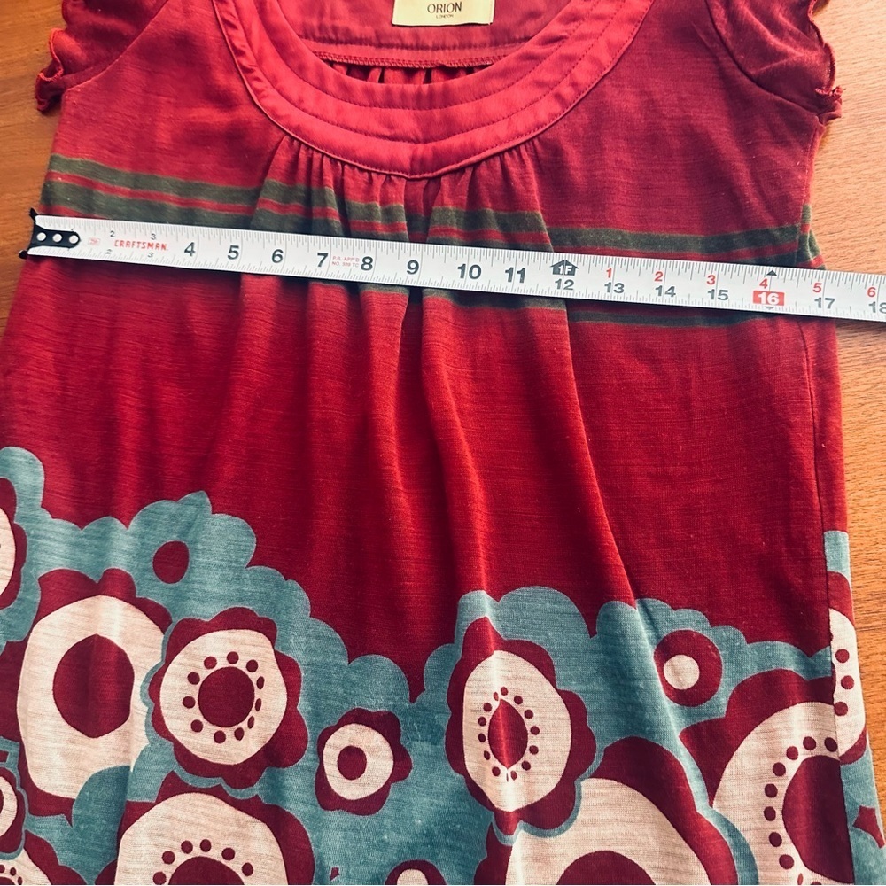 Women’s Orion London Burgundy Floral Mini Dress XS / Small - Picture 6 of 9